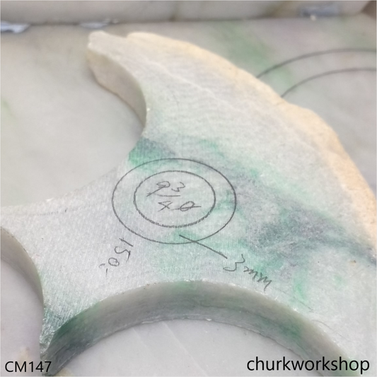 Custom cut jade band