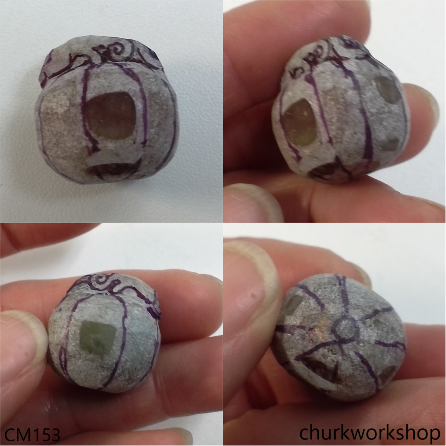 Custom cut red jade pumpkin pendant