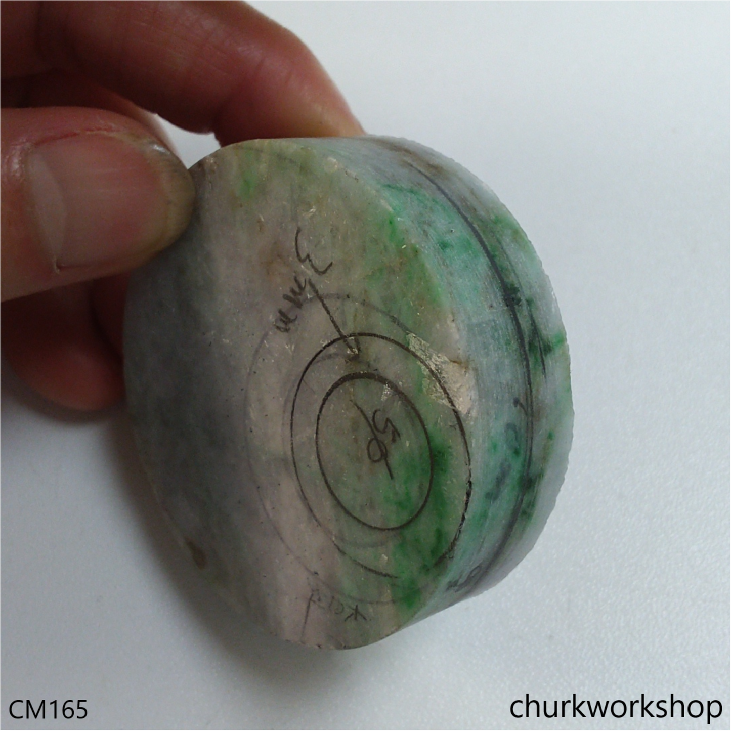 Custom cut unisex jade band