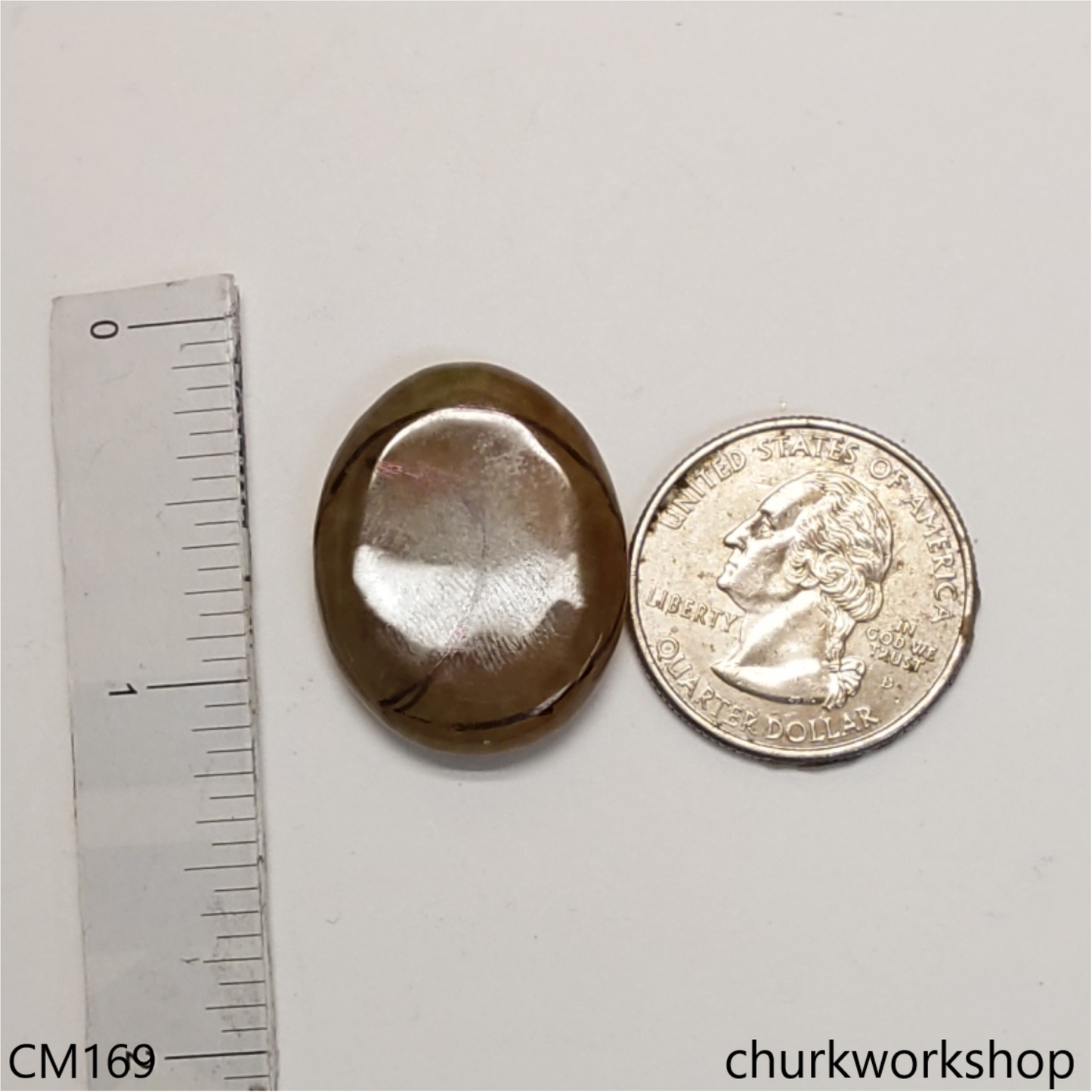 Custom cut brownish crescent moon pendant