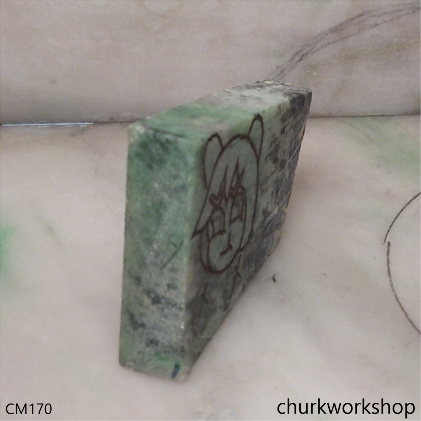 Custom cut Green animation pendant