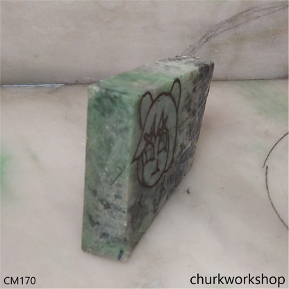 Custom cut Green animation pendant