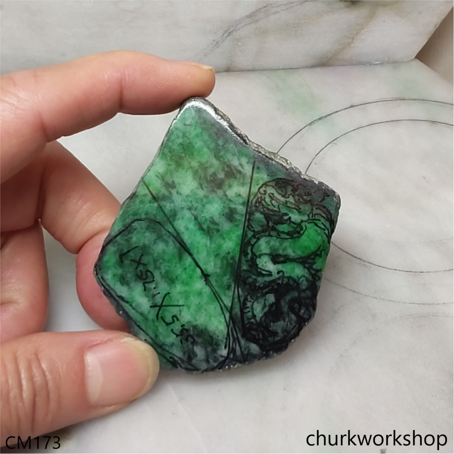 Green jade dragon pendant one pair