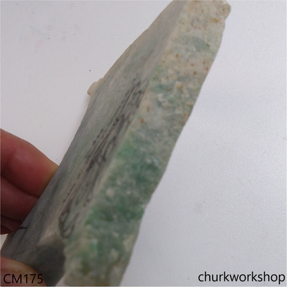Green jade Guan Gong pendant