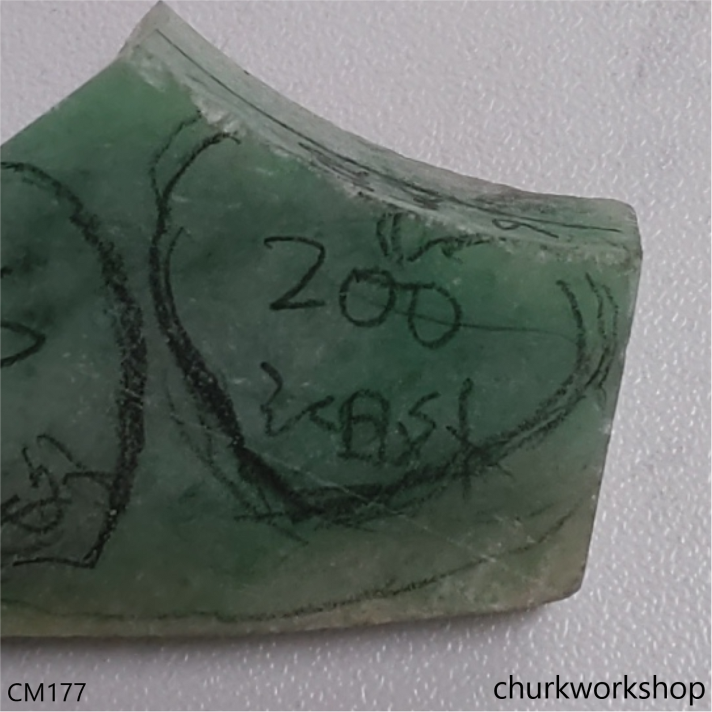 Custom made Small green jade heart pendant