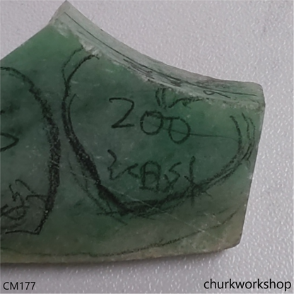 Custom made Small green jade heart pendant