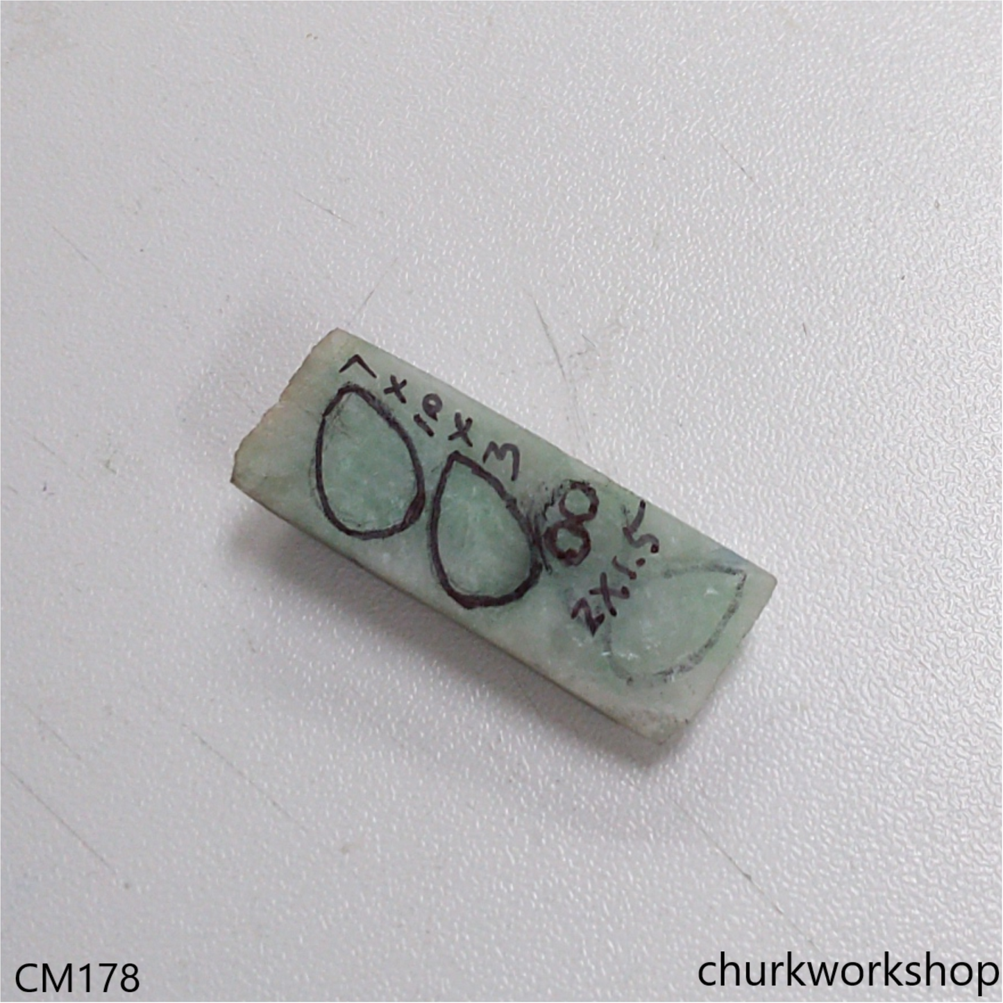 Custom made pear shape & small round jade