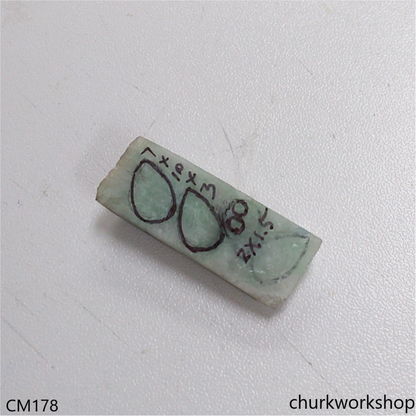 Custom made pear shape & small round jade
