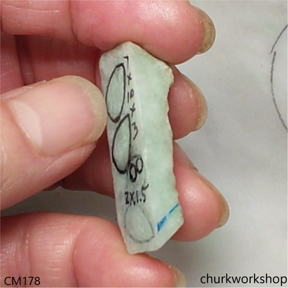 Custom made pear shape & small round jade