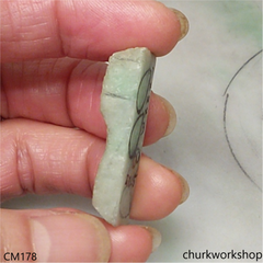 Custom made pear shape & small round jade