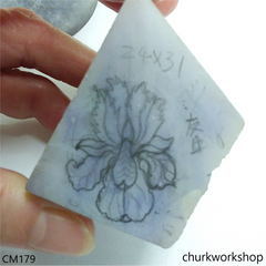 Custom made lavender jade iris pendant