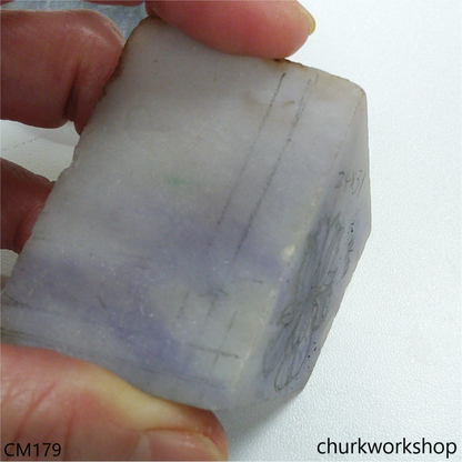 Custom made lavender jade iris pendant