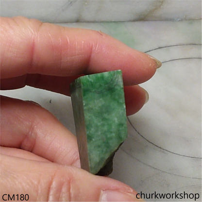 Custom made green jade turtle pendant