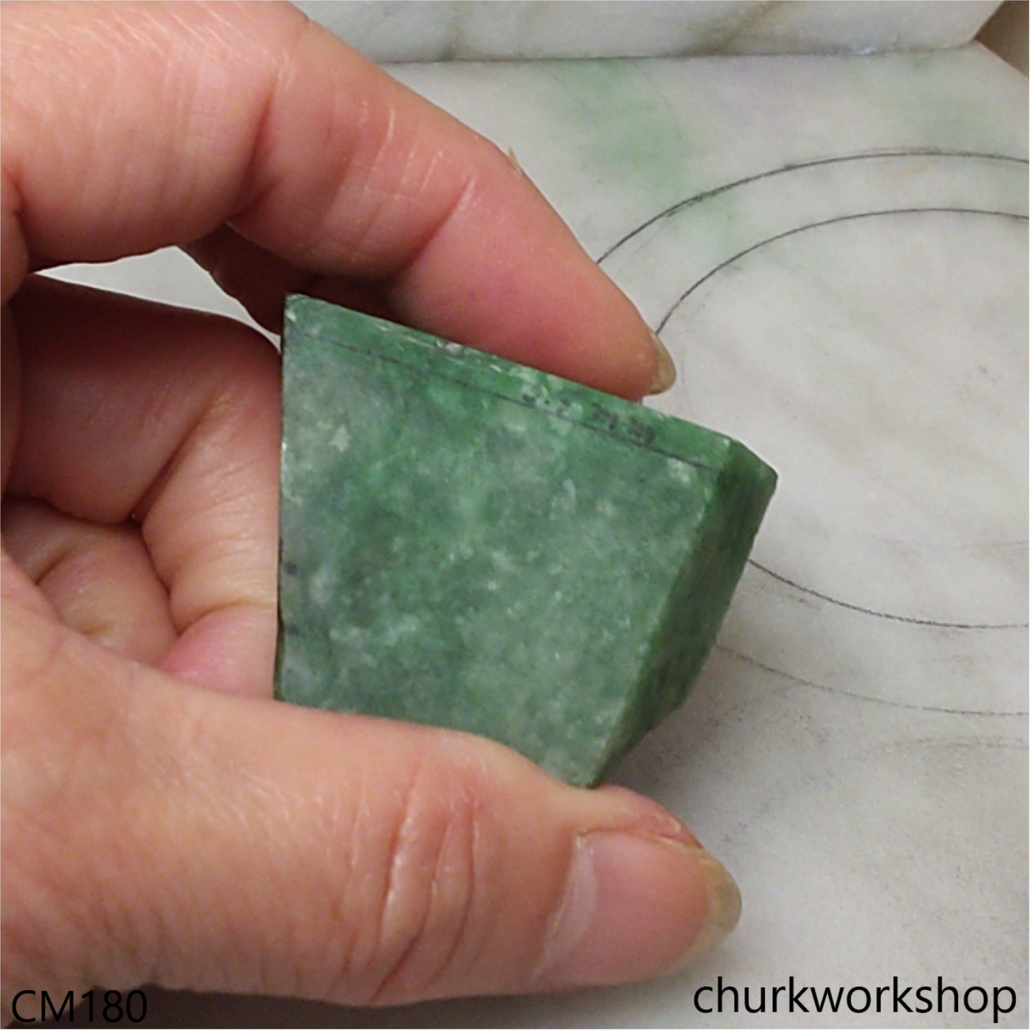 Custom made green jade turtle pendant