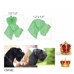 Custom cut Jade dog with crown