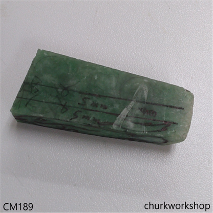 Custom cut jade fish earrings