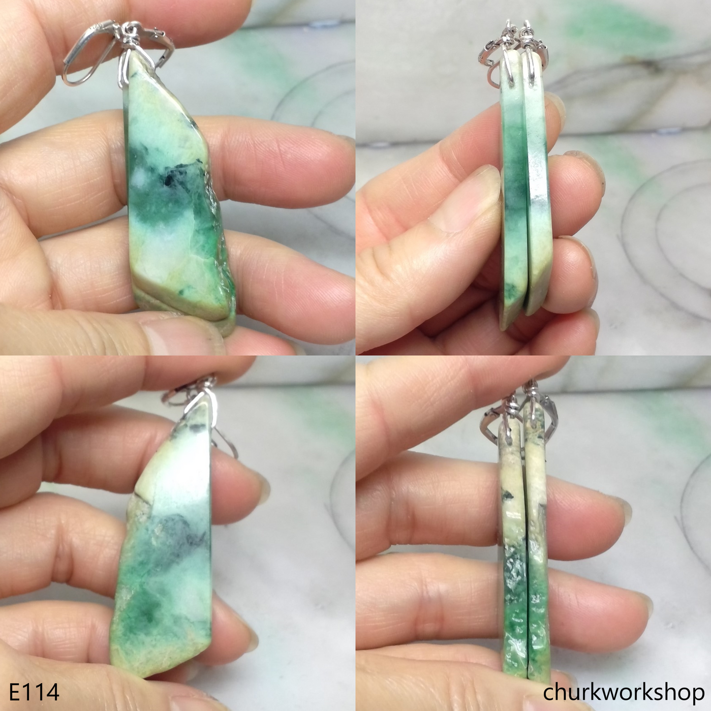 Jade earrings
