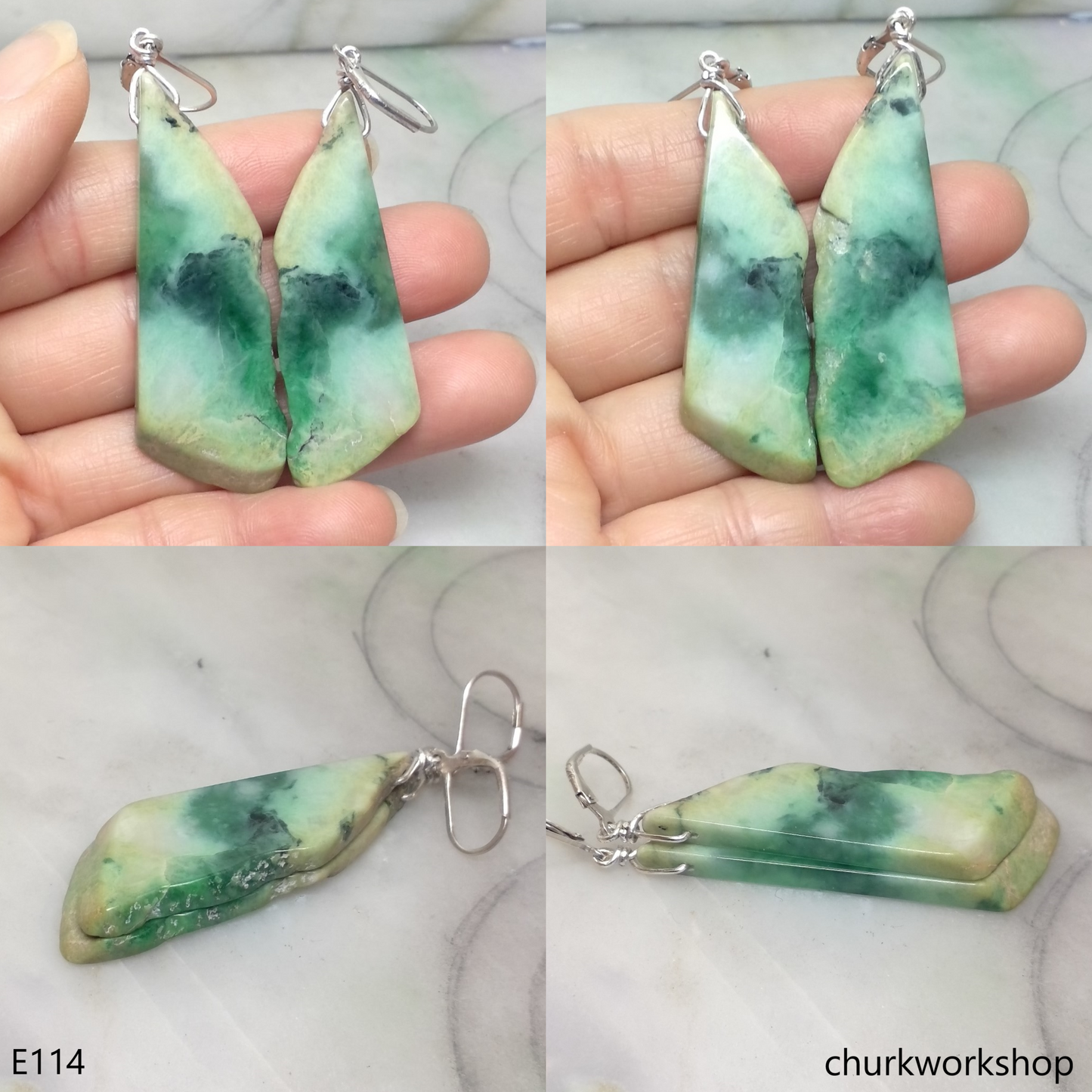 Jade earrings