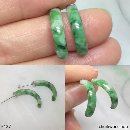 Bridge shape ear studs sterling silver