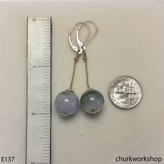 Lavender beads earrings