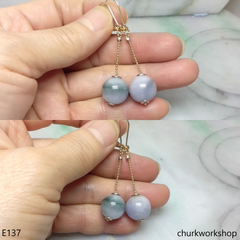 Lavender beads earrings