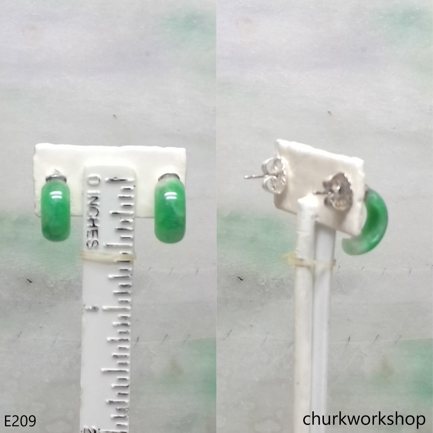 Bridge shape ear studs sterling silver