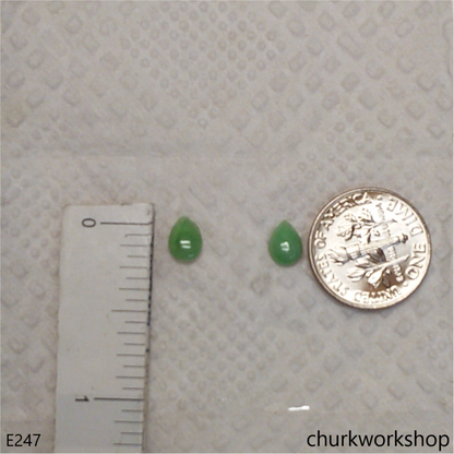 Light green jade ear studs