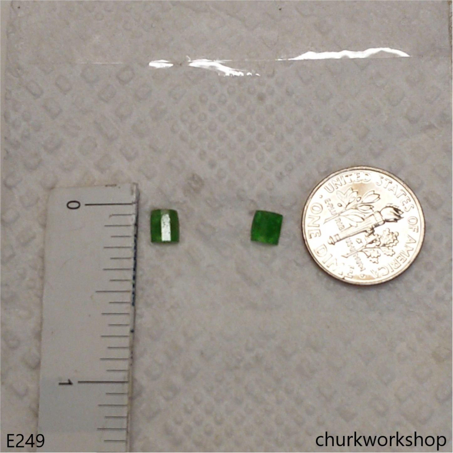 Green jade ear studs