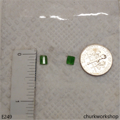 Green jade ear studs