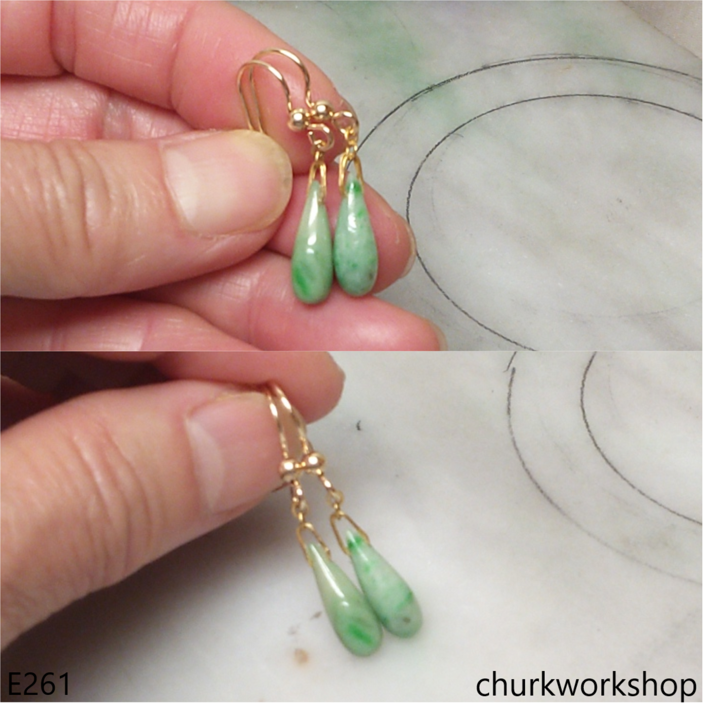 Rain drop earrings 14K gold filled