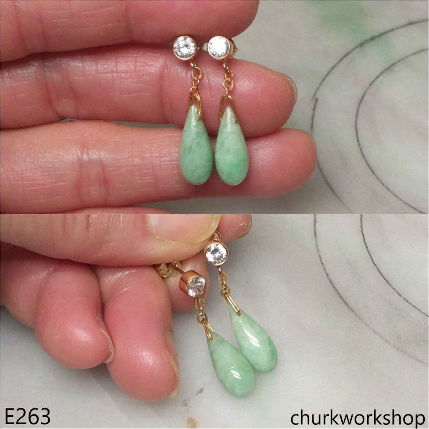 Rain drop earrings 14K gold filled