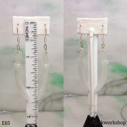 Jade sword earring