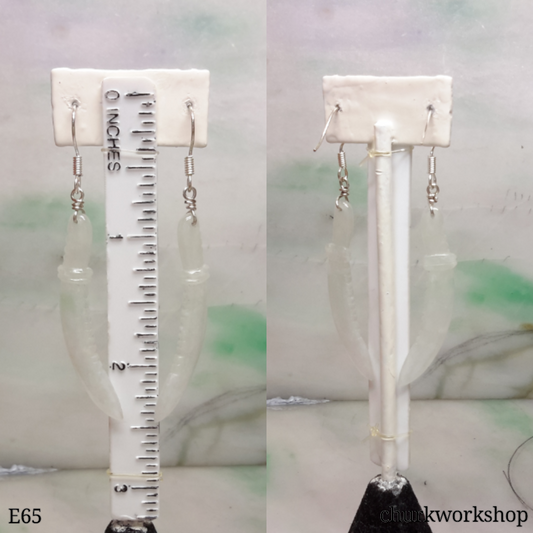Jade sword earring