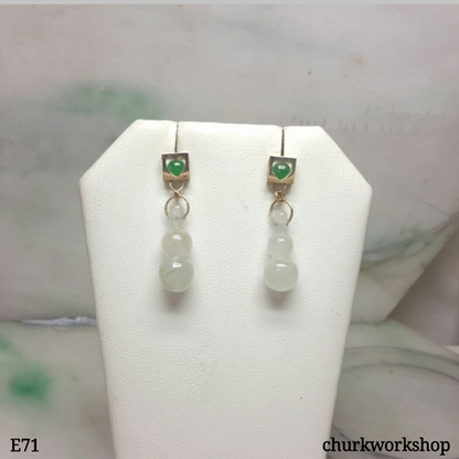 14K yellow gold gourd earrings