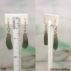 Dangling jade earrings