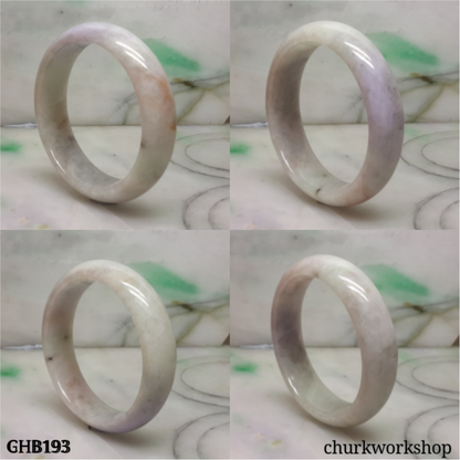 Lavender multi color jade bangle