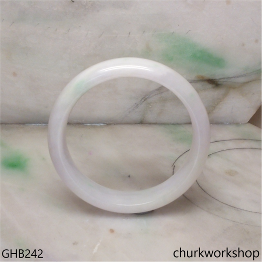 Small light lavender  jade bangle