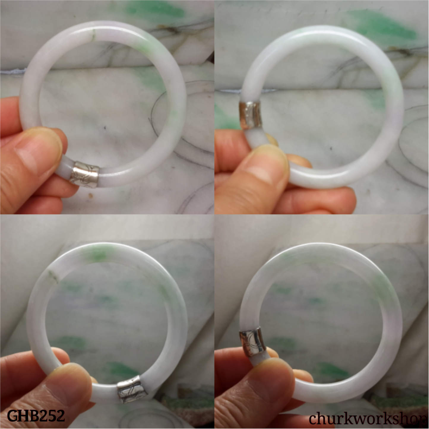 Small light green jade bangle