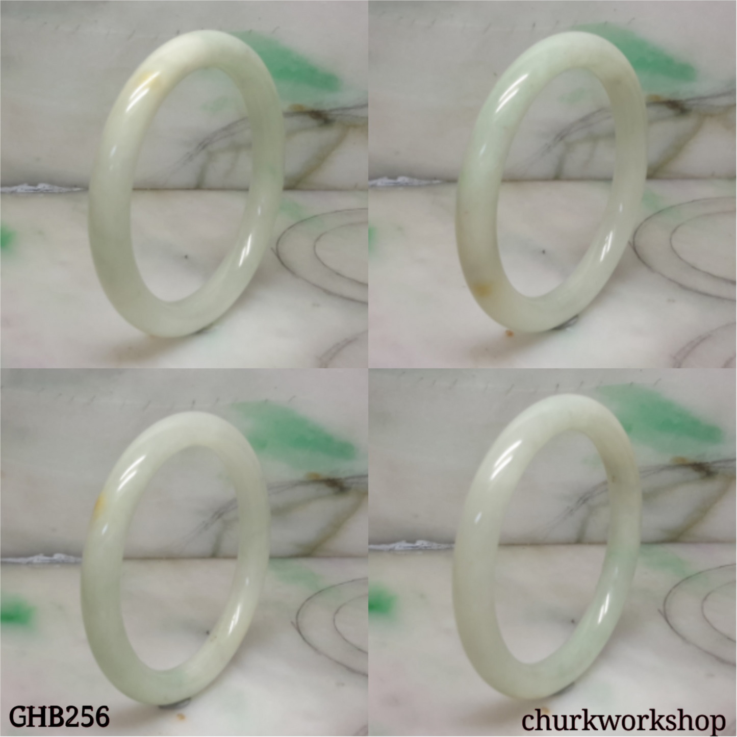Small pale green jade bangle