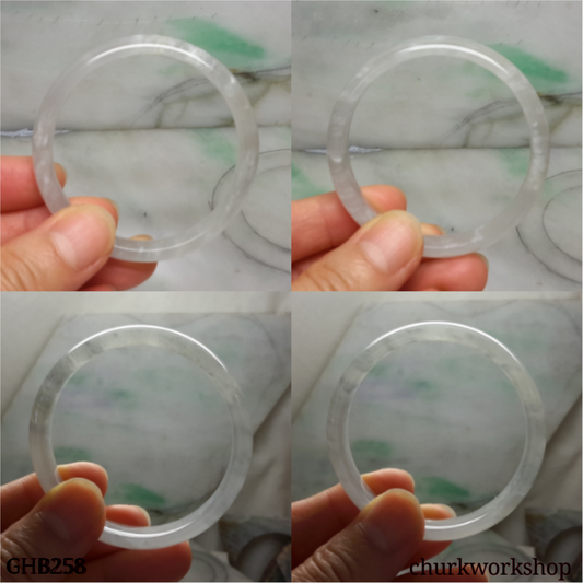 Small icy jade bangle