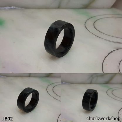 Dark green jade band, unisex jade band