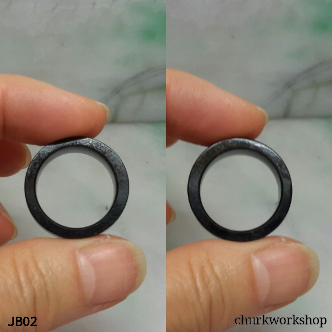Dark green jade band, unisex jade band