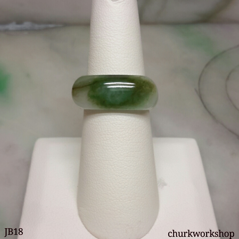 Bluish green jade band, unisex jade band