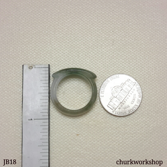 Bluish green jade band, unisex jade band