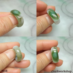 Bluish green jade band, unisex jade band