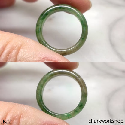 Jade band pinkie ring, unisex jade band
