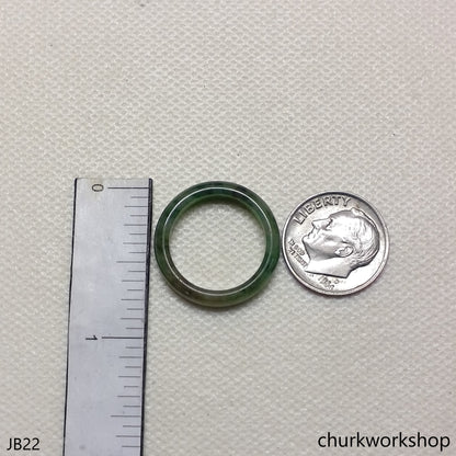 Jade band pinkie ring, unisex jade band