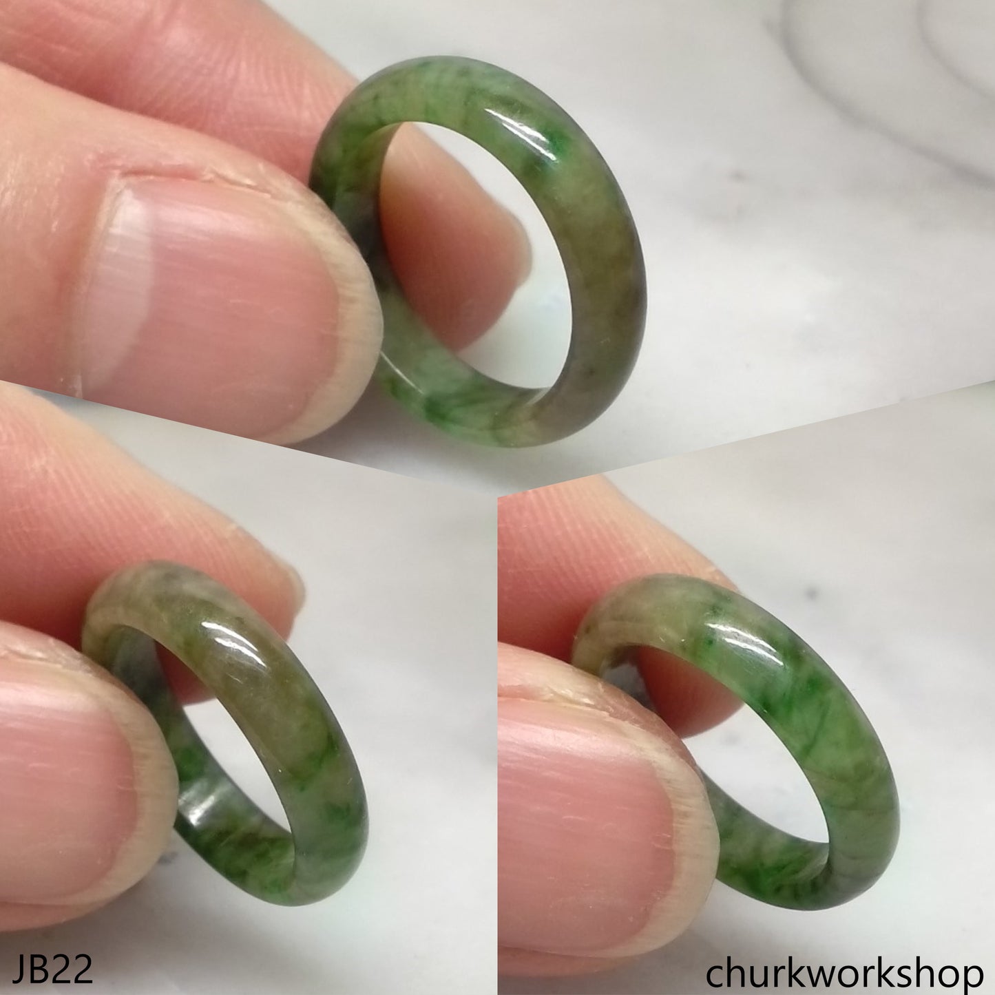 Jade band pinkie ring, unisex jade band