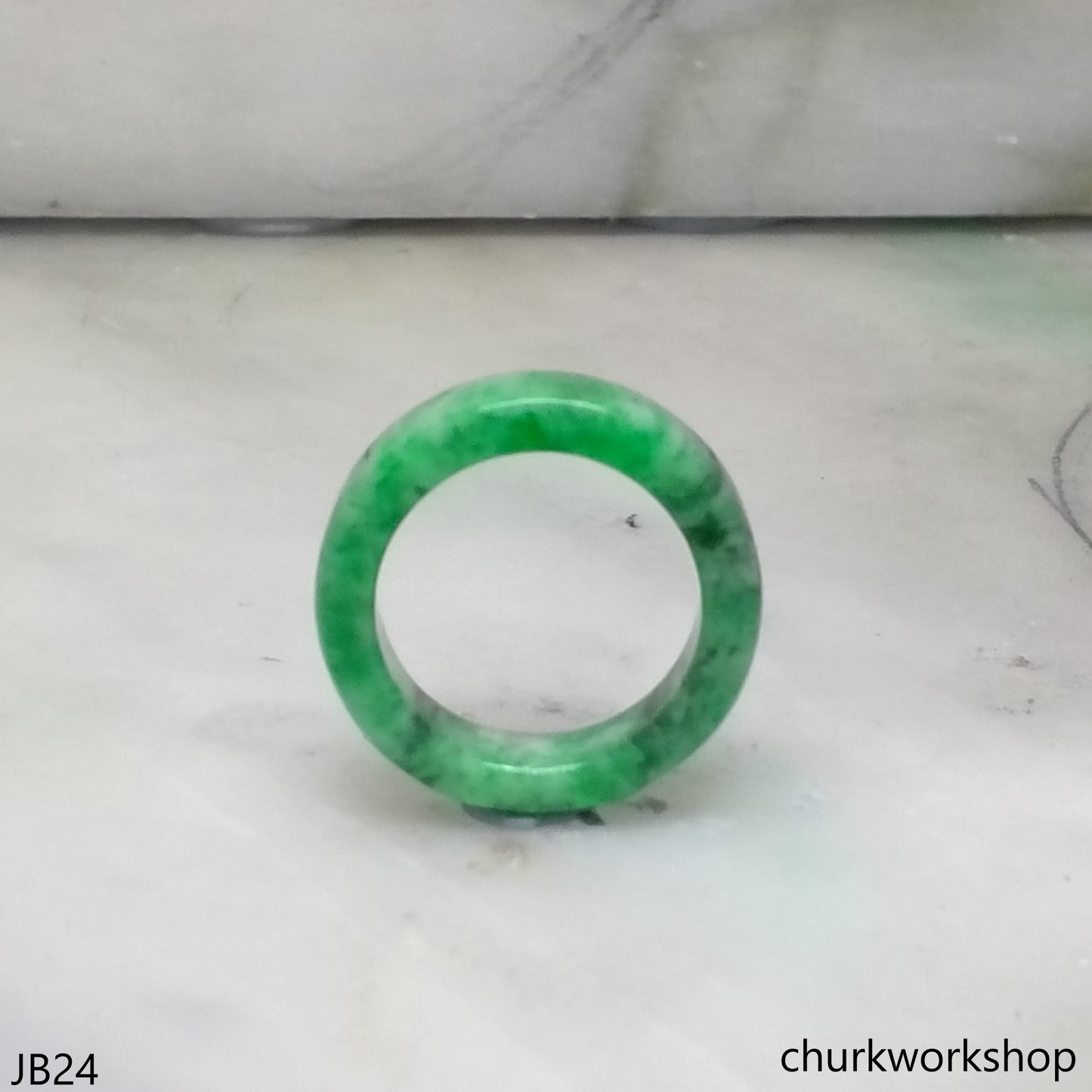 Green jade band, unisex jade band