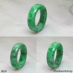 Green jade band, unisex jade band